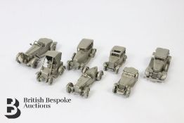 Seven Danbury Mint Classic Car Models