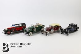 Four Franklin Mint 1/24 Die Cast Models