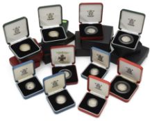 Royal Mint- A collection of silver proof coins