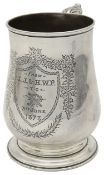 A George III silver pint mug