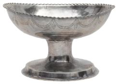 A 19th century Norwegian silver pedestal dish
