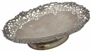 A George V silver pedestal fruit dish