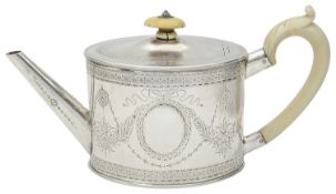 A George III silver teapot