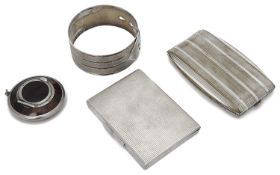 A small collection of early 20th century silver vertu to include compacts