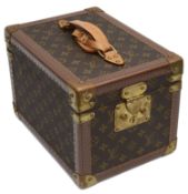 A Louis Vuitton monogram leather vanity case