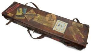 A tan leather gun case