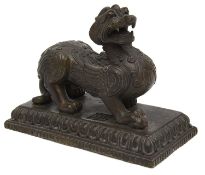 A 19th century Chinese bronze figure of a Kylin