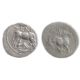 Illyria Silver Drachm. Circa 229-100 BCcow standing right, looking back at suckling calf standing - Image 1 of 2