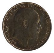 Edward VII Silver Florin1903Bare head, right / Britanna standing on ship prow holding trident and