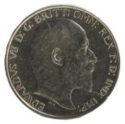 Edward VII Silver Florin1903Bare head, right / Britanna standing on ship prow holding trident and