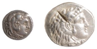 Alexander III Silver TetradrachmKition, 336-323 BCHead of Herakles facing right, wearing a lion-skin