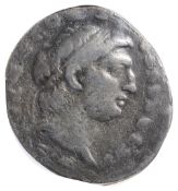 The Seleucid Kingdom, Demetrios I Soter Silver Tetradrachm 162-150 BC. Diademed head right within