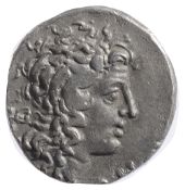 Macedonian, Aesillas as Quaestor Silver Tetradrachm c. 95-70 BCdiademed head of Alexander the