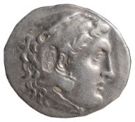 Pamphylia Silver Tetradrachmc. 3rd century BCHead of Herakles right, wearing Lion skin / Zeus
