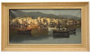 W Herzog (20th century cont.) 'Fishing boats in harbour',oil on canvas