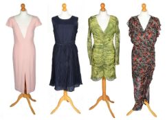 A collection of designer dresses