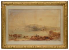 British School, (19th century) 'Landscape with lake scene',watercolour