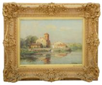 Pelletier (French, late 19th to early 20th c) 'Picardy', oil on canvas