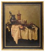 Russian sch. 20 c, Still life in the manner of Pieter Claesz (1597-61)