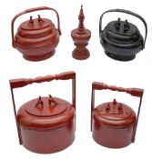 A collection of Burmese lacquer and bamboo (Hsun-Ok) offering boxes and covers
