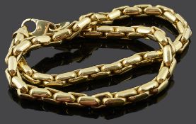 A heavy Continental 18ct gold chain necklace