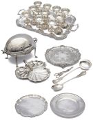 A collection of Victorian and later electroplated items