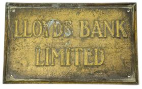 A Lloyds Bank and a National Provincial Bank bronze sign,