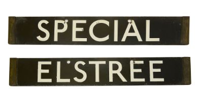 A London Underground Standard Tube Stock enamel cab destination