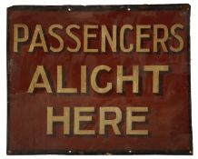 An early 20th century hand painted railway sign