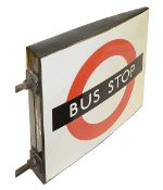 A London Transport enamel Bus stop flag