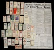 A collection of late 19th to mid-20th century folding maps and guides covering a rage of transport,