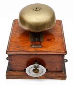 A railway signal box block bell