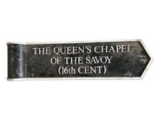 Pole sign for 'The Queen's Chapel of the Savoy (16th Cent)'