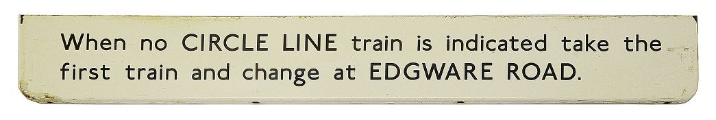 A London Underground enamel sign