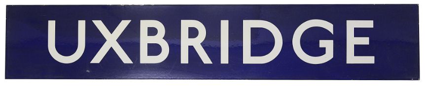 A London Underground enamel station sign for Uxbridge
