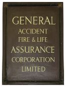 A General Accident Fire & Life Assurance Corporation and an Agency County Fire Office Ltd sign,