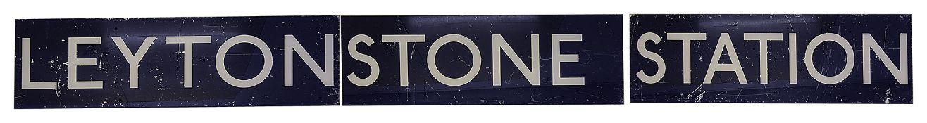 A London Underground sign displaying 'LEYTONSTONE STATION'