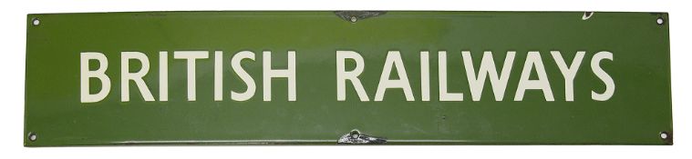 A BR(S) enamel sign for BRITISH RAILWAYS