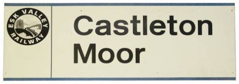 An Esk Valley Railway station sign for Castleton Moor