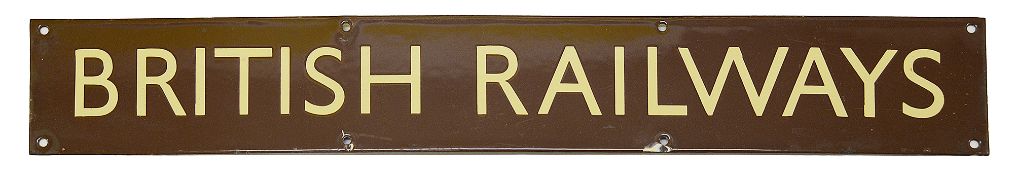 A BR(W) enamel sign for BRITISH RAILWAYS