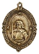Silver-gilt military reward badge by Thomas Rawlins, 1642