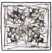 An Hermes silk scarf 'Brides Rebelles'