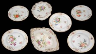An early 19th century English porcelain dessert service c.1820