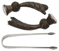 A double nine set of bone and ebony dominoes; others