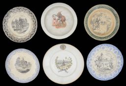 A collection of cycling related ceramics,