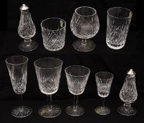 A Waterford crystal Lismore pattern suite of glasses for six