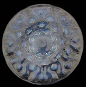 A RenŽ Lalique Bulbes No2. design opalescent glass plate