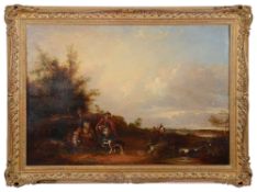 Follower of William Shayer (Brit., 1787-1879) Landscape, oil on canvas