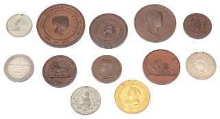 A collection of 19th century prize medals