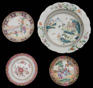 A selection of 18th century famille rose export ware